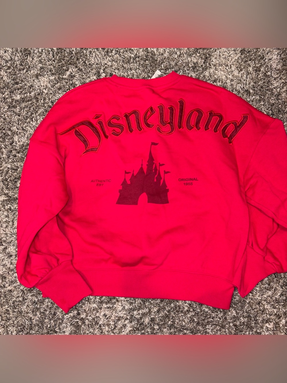 Disneyland resort red Disneyland castle crewneck small